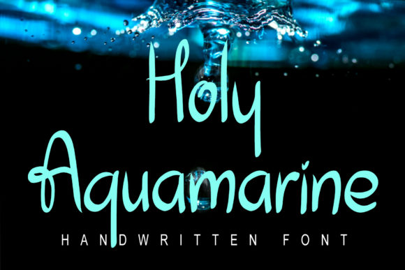 Holy Aquamarine Font Poster 1