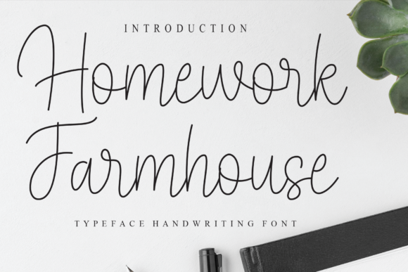 Homework Farmhouse Font Poster 1
