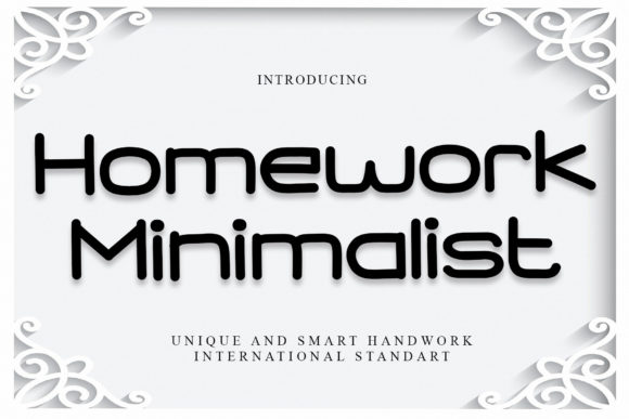 Homework Minimalist Font