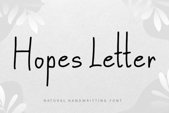 Hopes Letter Font Poster 1