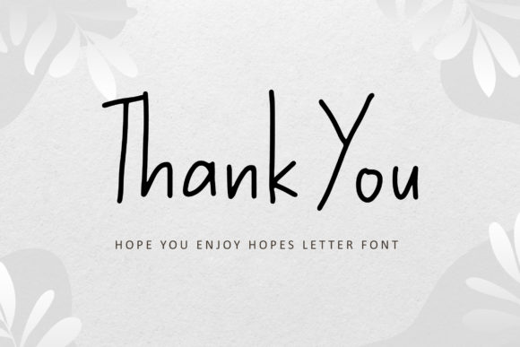 Hopes Letter Font Poster 8