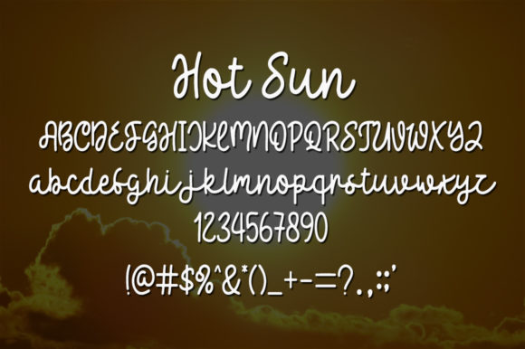 Hot Sun Font Poster 4