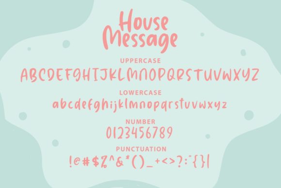 House Message Font Poster 3