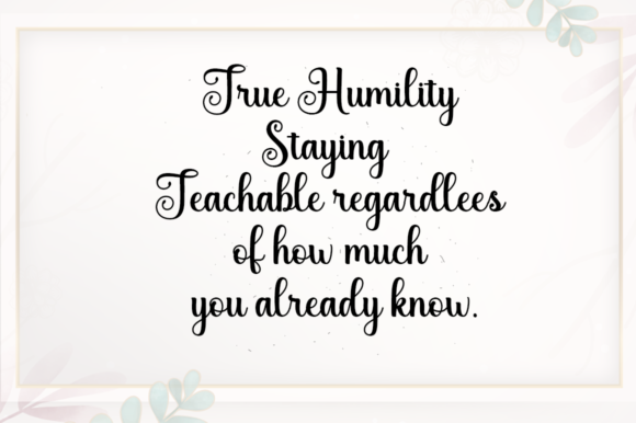 Humility Font Poster 6