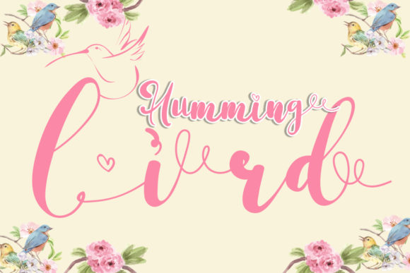Humming Bird Font Poster 1