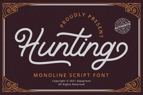 Hunting Font Poster 1