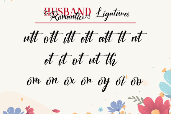 Husband Romantic Font Poster 12