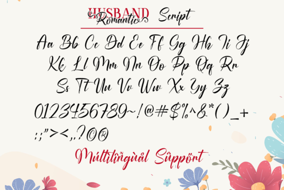 Husband Romantic Font Poster 10