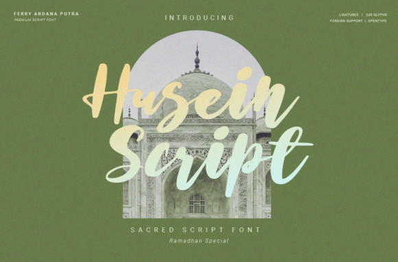 Husein Script Font Poster 1