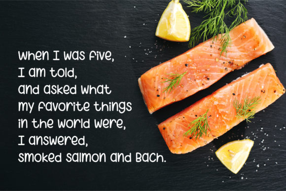 I Love Salmon Font Poster 3