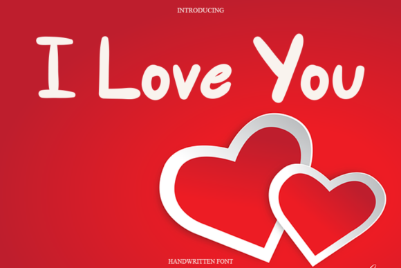 I Love You Font Poster 1