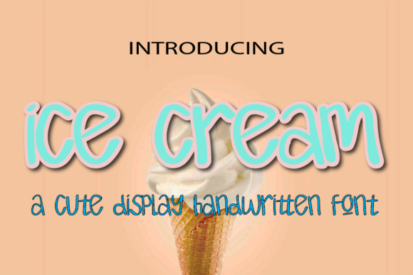 Ice Cream Font Ice Cream Font Poster 1