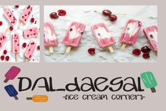 Ice Cream Font Poster 2