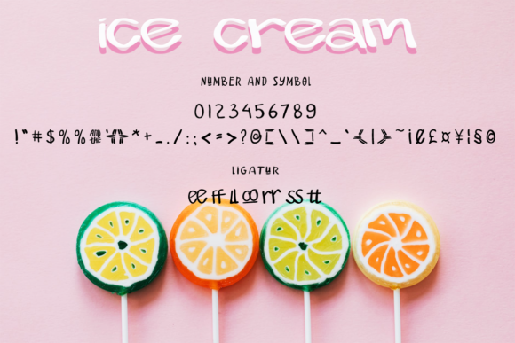 Ice Cream Font Poster 11