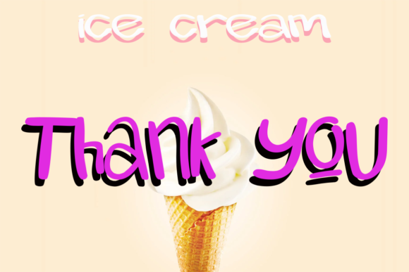 Ice Cream Font Poster 12