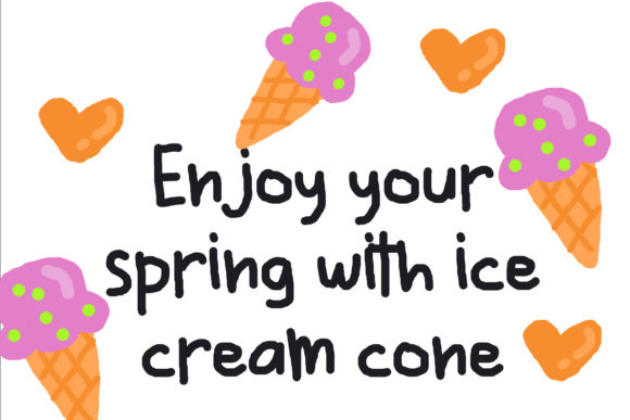 Ice Cream Vanilla Font Poster 2