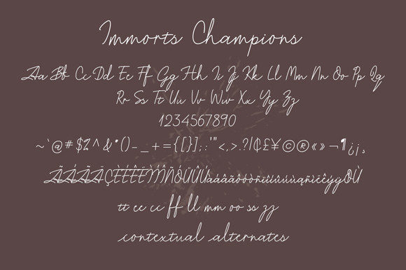 Immorts Champions Font Poster 5