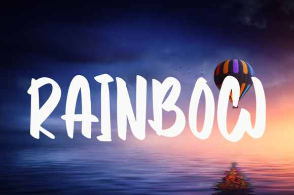 Island Rainbow Font Poster 2