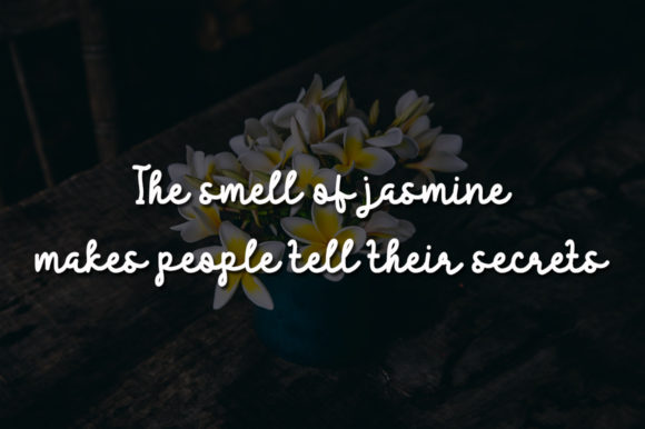 Jasmine Flower Font Poster 3
