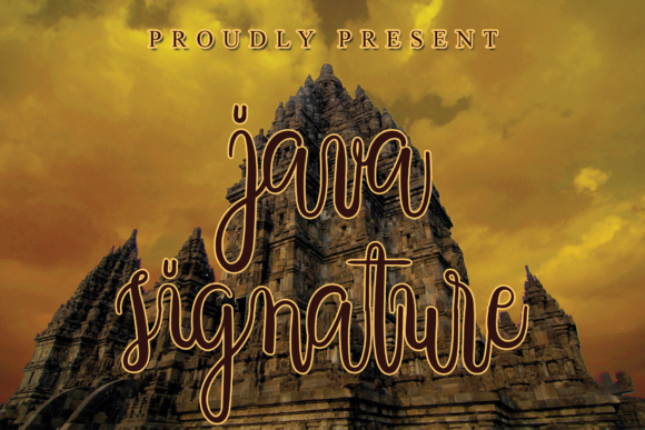 Java Signature Font Poster 1