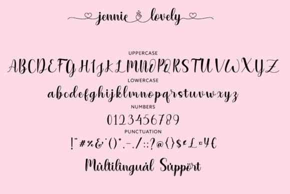 Jennie Lovely Font Poster 11