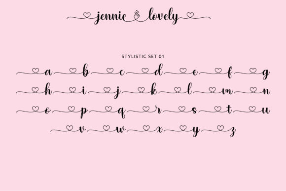 Jennie Lovely Font Poster 12