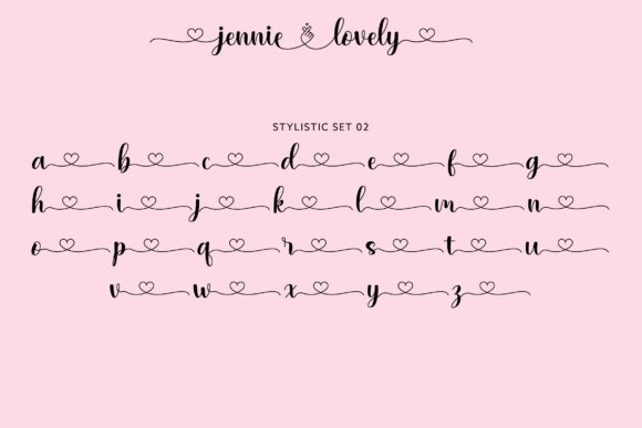 Jennie Lovely Font Poster 13