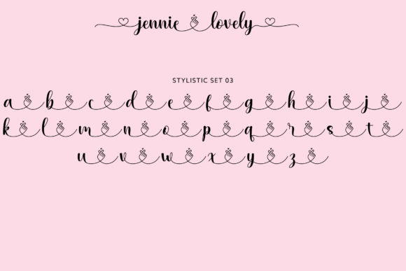 Jennie Lovely Font Poster 14