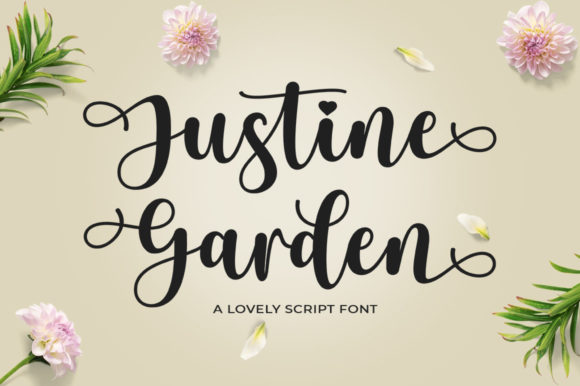 Justine Garden Font Poster 1