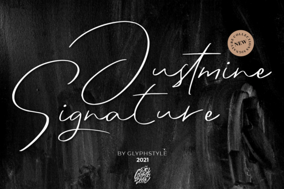 Justmine Signature Font Poster 1