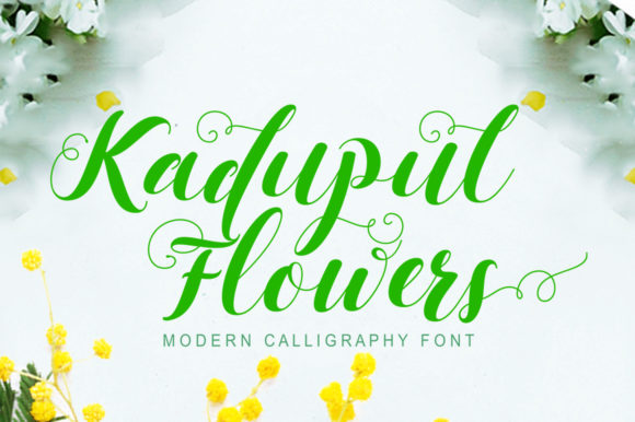 Kadupul Flowers Font Poster 1