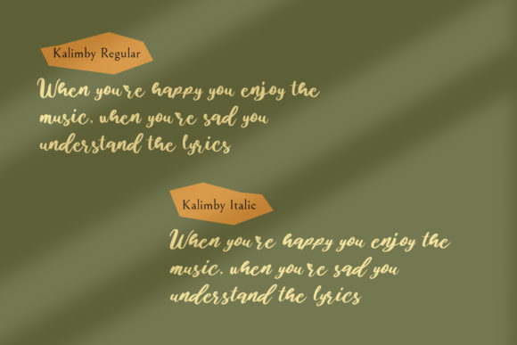 Kalimby Font Poster 9