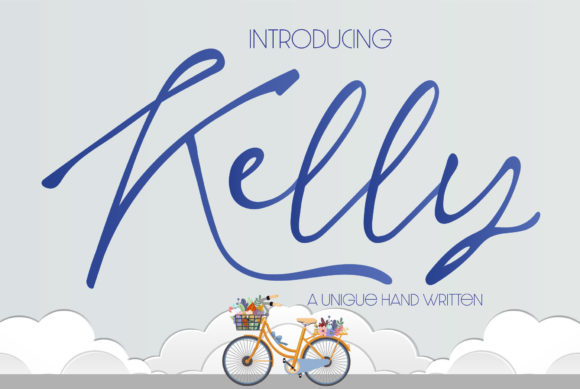 Kelly Signature Font Poster 1