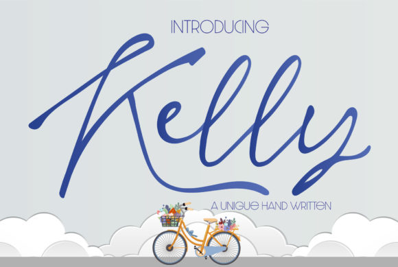 Kelly Signature Font Poster 1