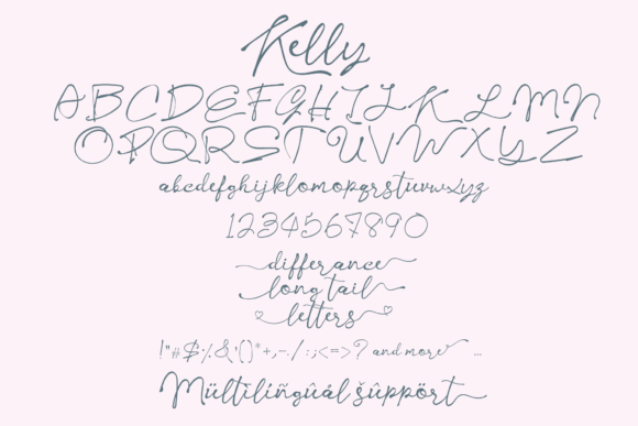 Kelly Signature Font Poster 11