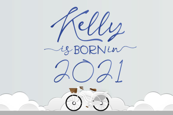 Kelly Signature Font Poster 3