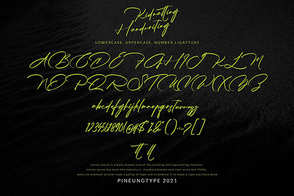 Kidnatting Font Poster 10