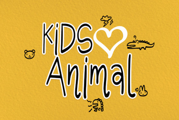 Kids Love Animals Font Poster 7