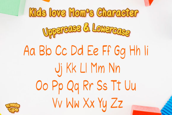 Kids Love Mom Font Poster 2