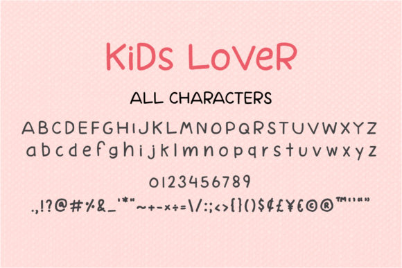 Kids Lover Font Poster 7