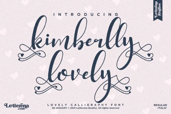 Kimberlly Lovely Font Kimberlly Lovely Font Poster 1