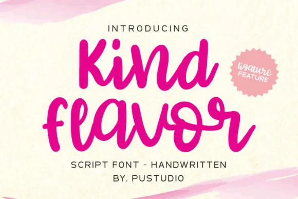 Kind Flavor Font Kind Flavor Font Poster 1