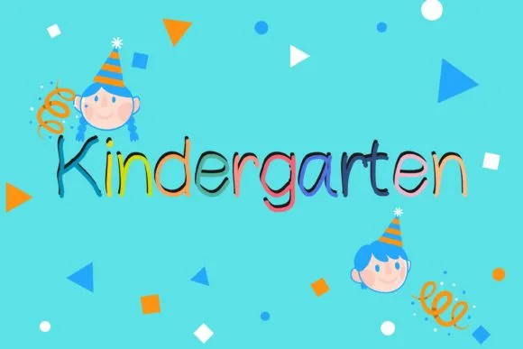 Kindergarten Font Poster 1
