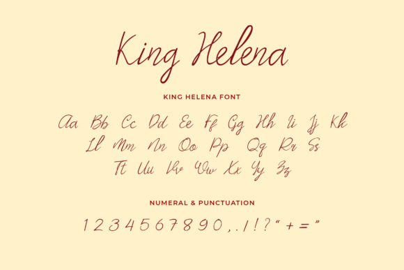King Helena Font Poster 4