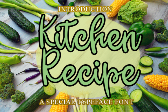 Kitchen Recipe Font Poster 1