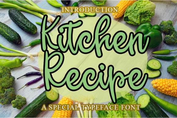 Kitchen Recipe Font Kitchen Recipe Font Poster 1