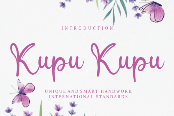 Kupu Kupu Font Kupu Kupu Font Poster 1