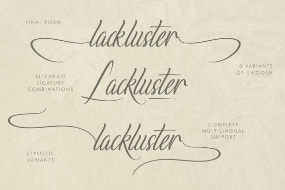 Lackluster Font Poster 4