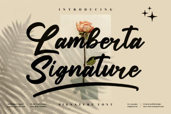 Lamberta Signature Font Poster 1