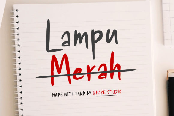 Lampu Merah Font Poster 1